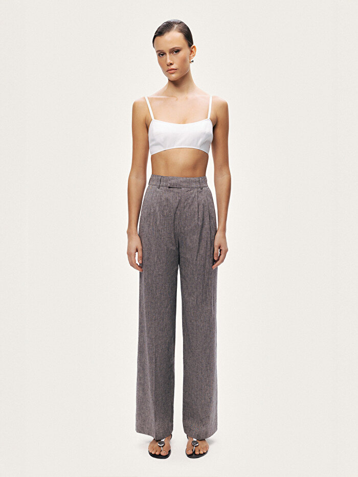 Nocturne Yüksek Bel Geniş Paça Pantolon