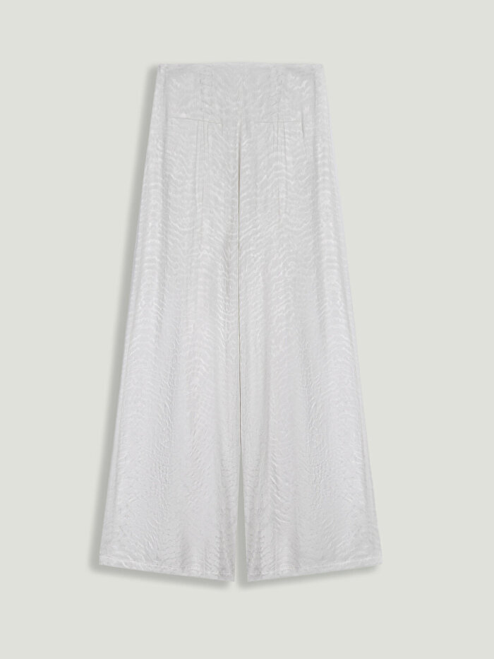 Nocturne Kuş Gözü Detaylı Geniş Paça Pantolon