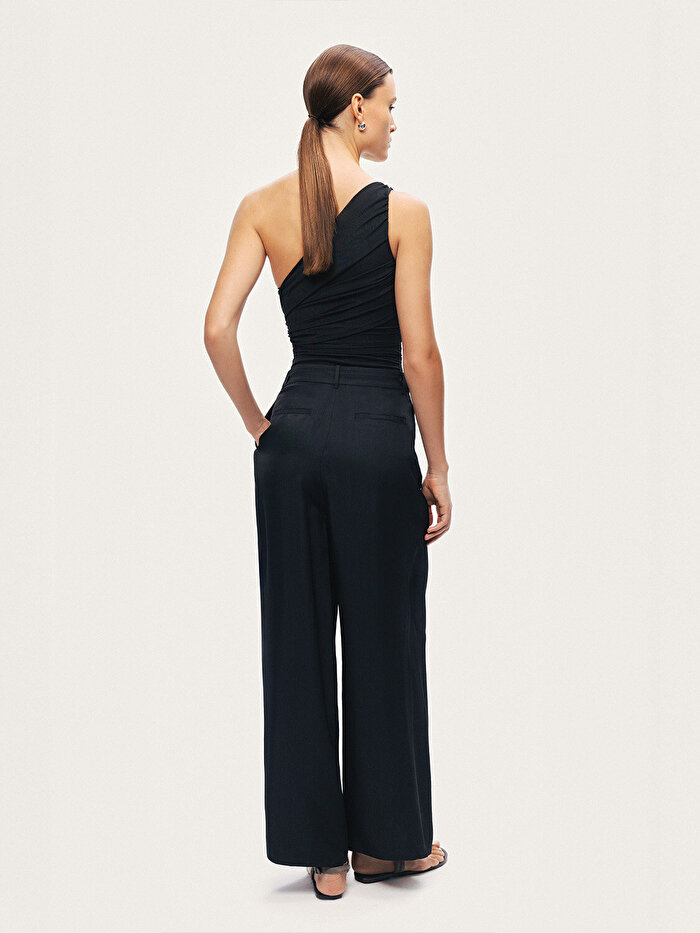 Nocturne Pileli Düşük Bel Pantolon