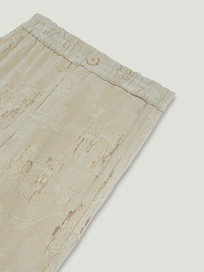 Nocturne Jakar Detaylı Geniş Paça Pantolon