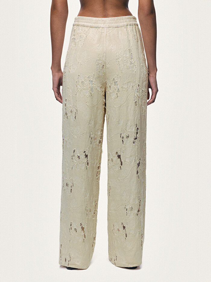 Nocturne Jakar Detaylı Geniş Paça Pantolon