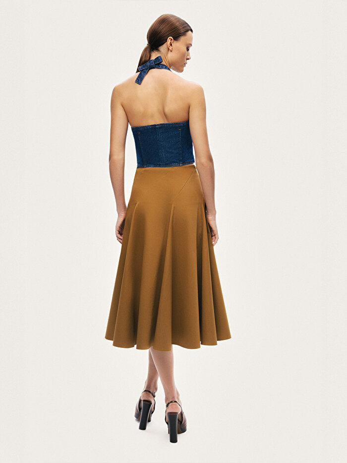 Nocturne Volanlı Midi Çan Etek