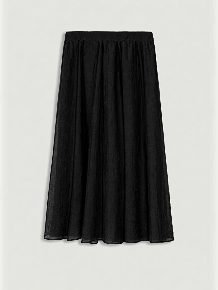 Nocturne Biye Detaylı Midi Çan Etek