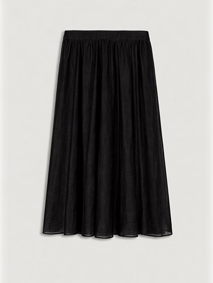 Nocturne Biye Detaylı Midi Çan Etek