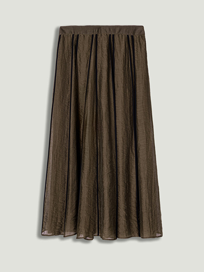 Nocturne Biye Detaylı Midi Çan Etek