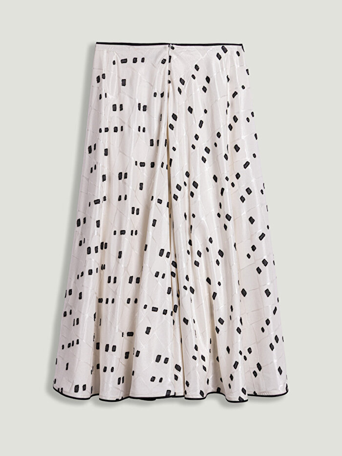 Nocturne Desenli Midi Çan Etek