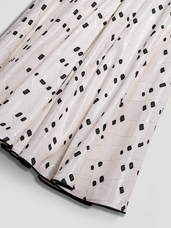 Nocturne Desenli Midi Çan Etek