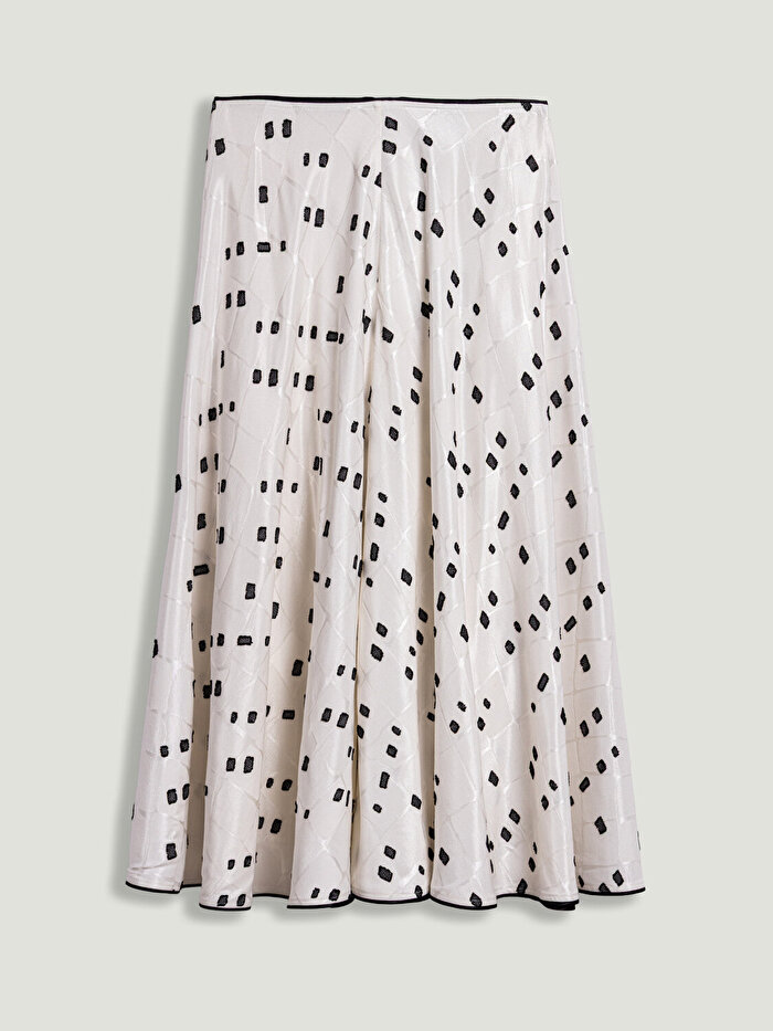 Nocturne Desenli Midi Çan Etek