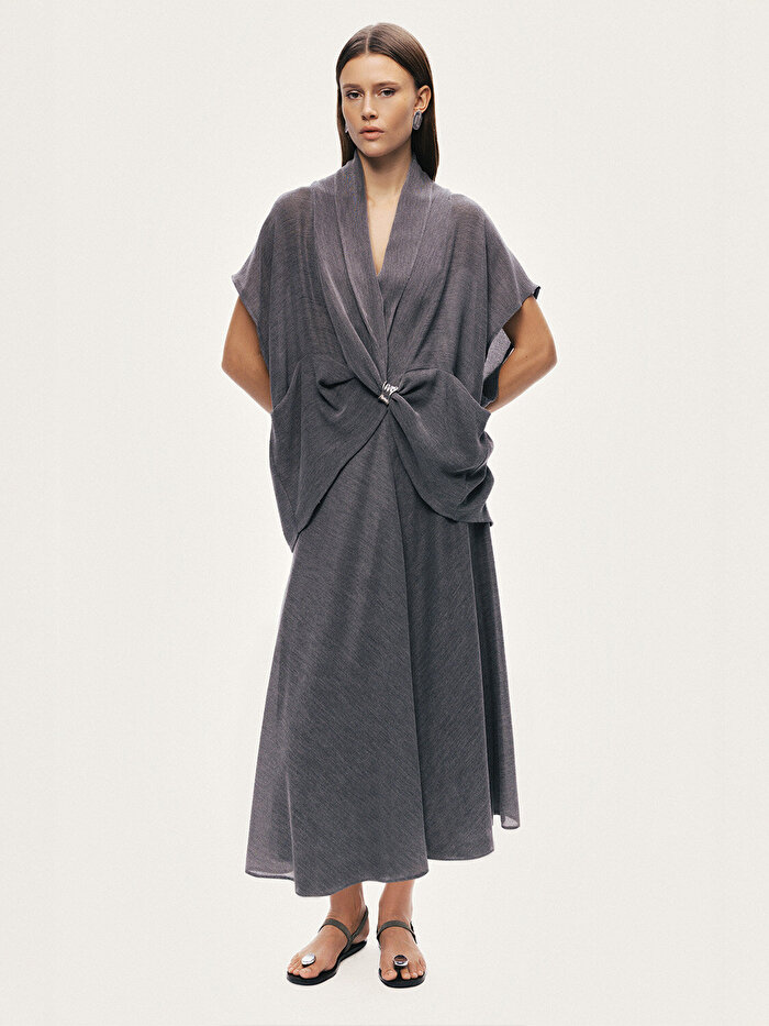 Nocturne Dökümlü Midi Çan Etek