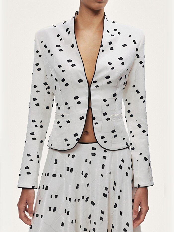 Nocturne Desenli Vatkalı Ceket