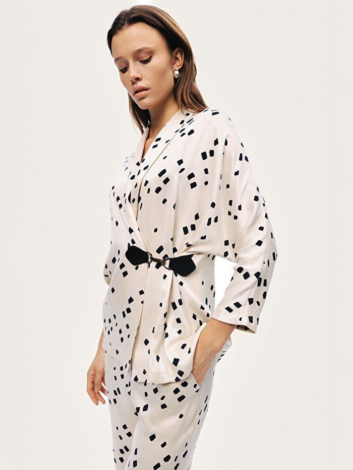 Nocturne Kemer Detaylı Puantiyeli Ceket