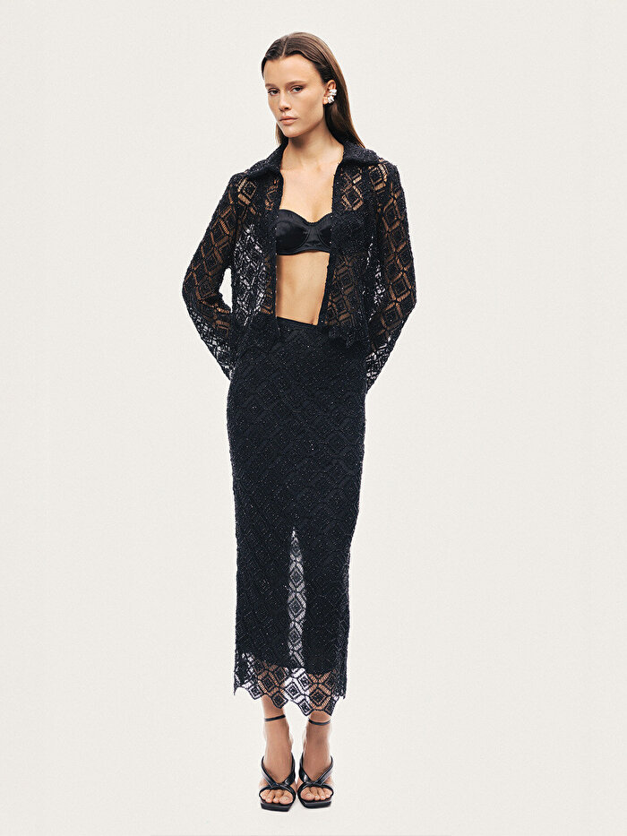 Nocturne Boncuk Detaylı Brode Ceket