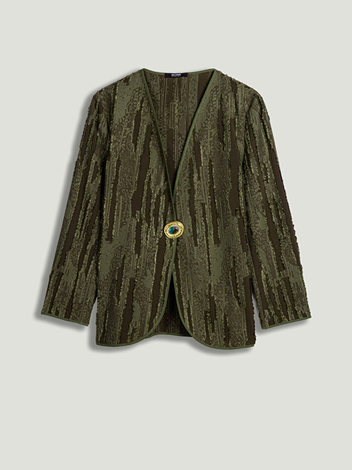 Nocturne Jakarlı Broş Detaylı Ceket