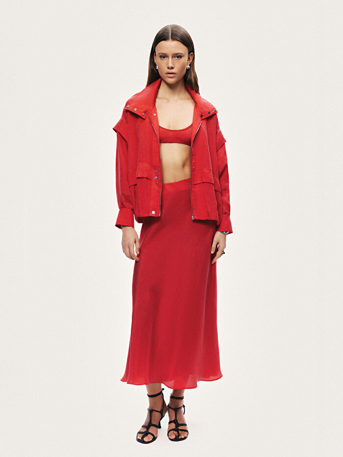 Nocturne Zımba Detaylı Dik Yaka Ceket