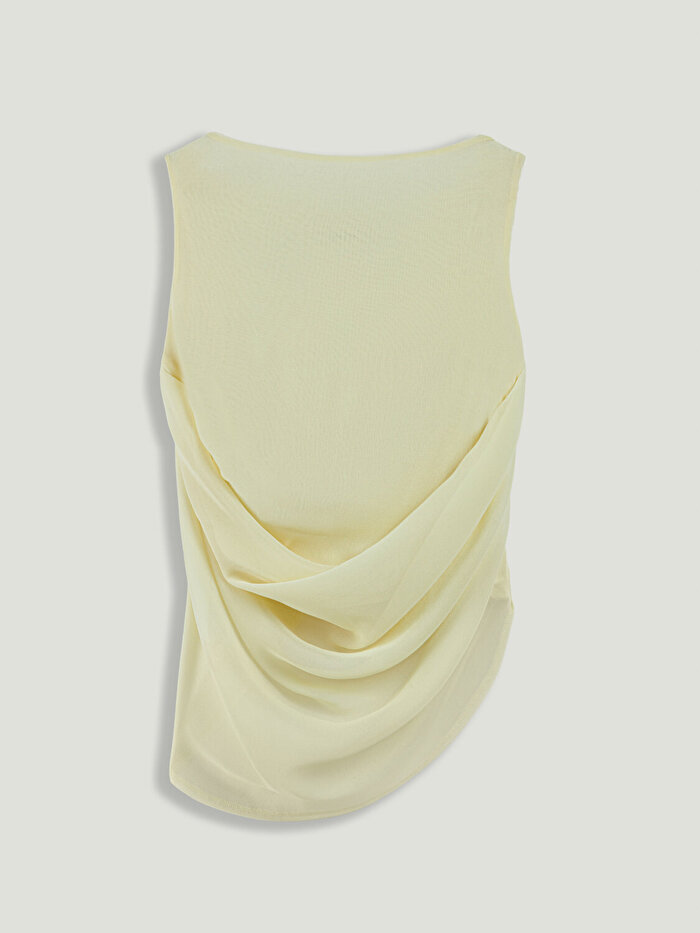 Nocturne Dökümlü Drape Detaylı Bluz