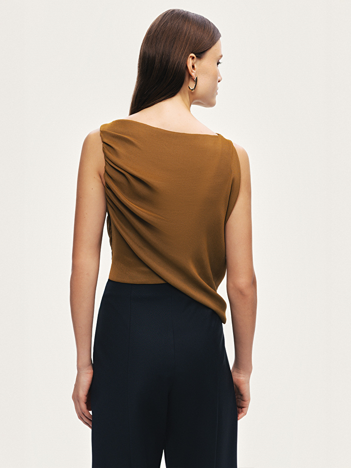 Nocturne Dökümlü Drape Detaylı Bluz