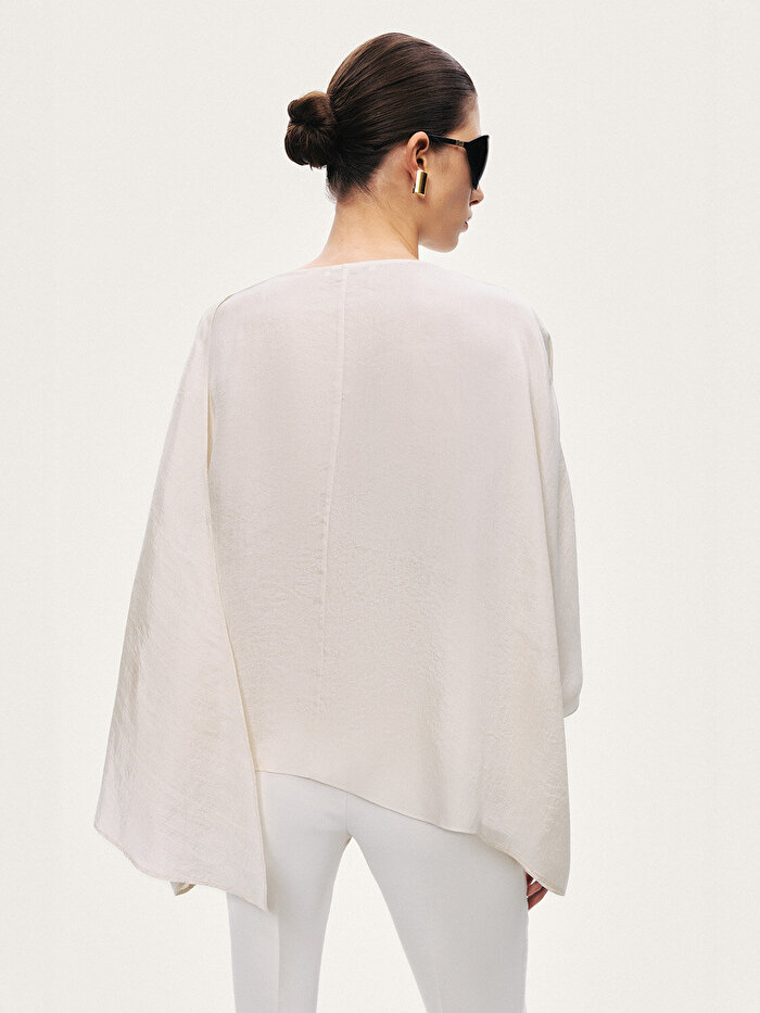 Nocturne Dökümlü Yarasa Kol Bluz