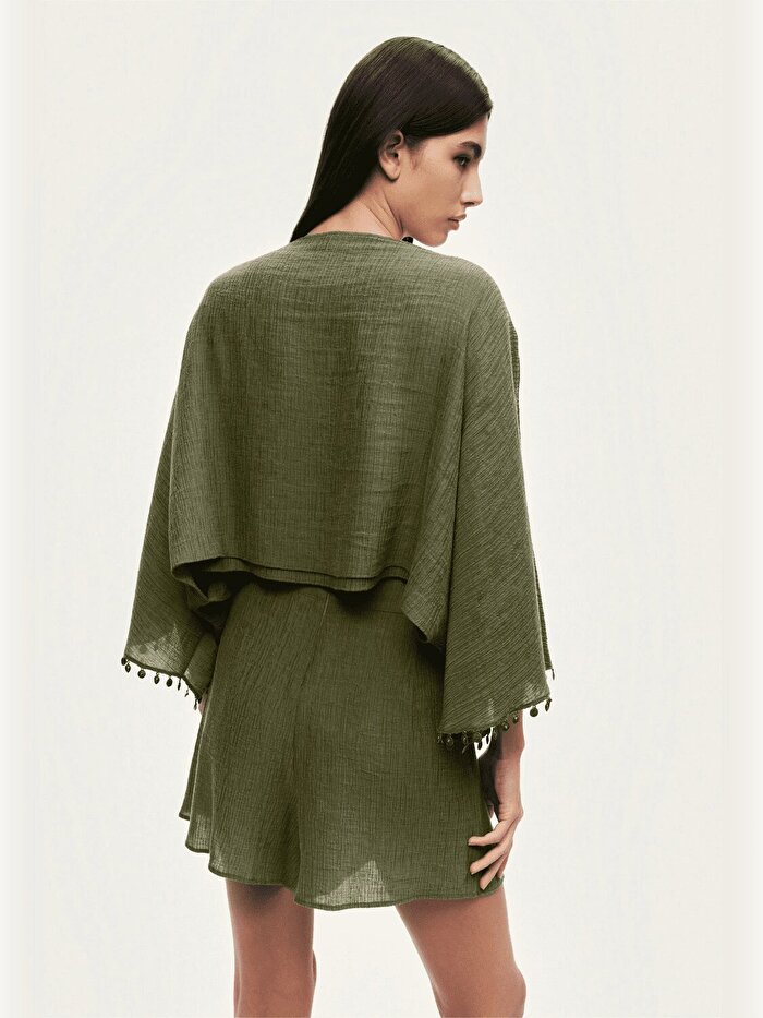 Nocturne Aksesuar Detaylı Kayık Yaka Bluz