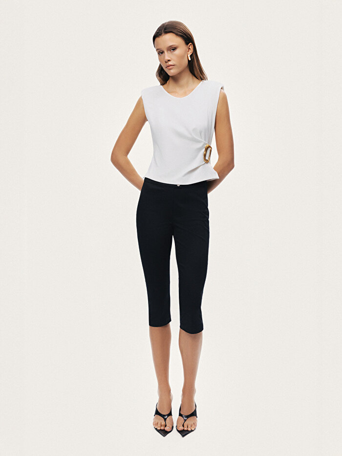 Nocturne Bel Aksesuarlı Vatkalı Bluz