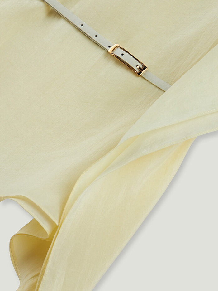 Nocturne Kemer Detaylı Asimetrik Bluz