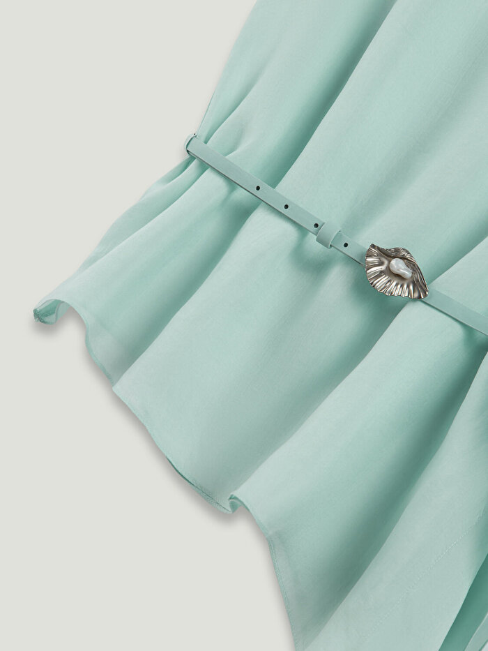 Nocturne Kemer Detaylı Asimetrik Bluz