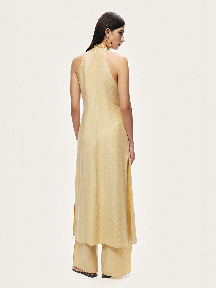 Nocturne Zımba Detaylı Yırtmaçlı Bluz