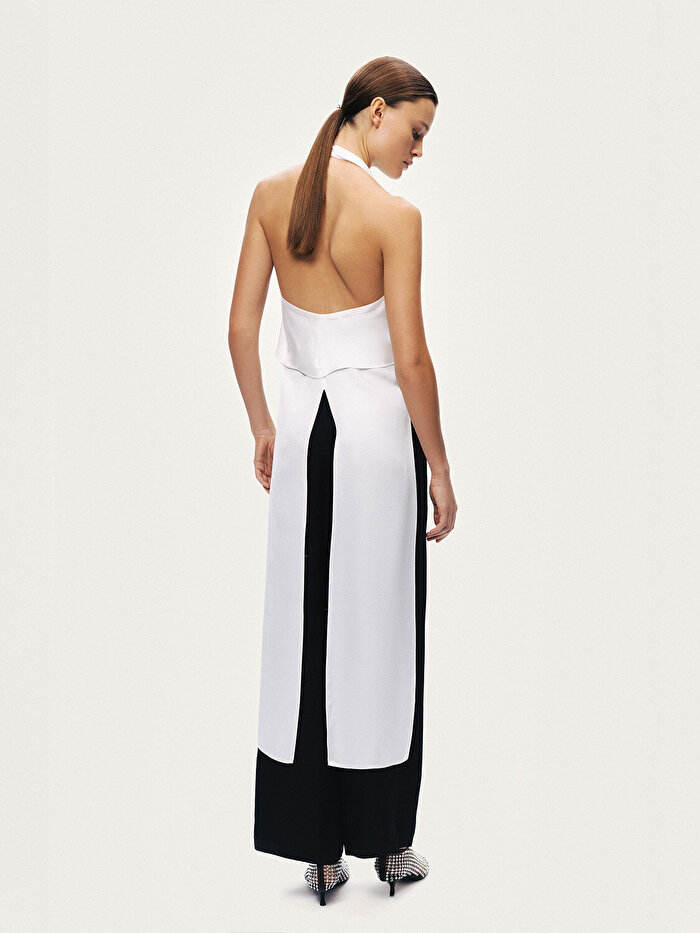 Nocturne Halter Yaka Yırtmaçlı Bluz