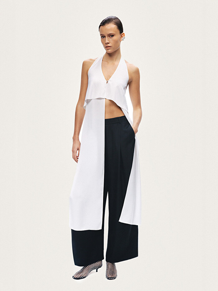 Nocturne Halter Yaka Yırtmaçlı Bluz