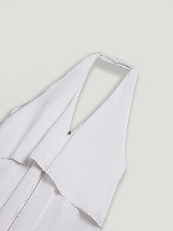 Nocturne Halter Yaka Yırtmaçlı Bluz