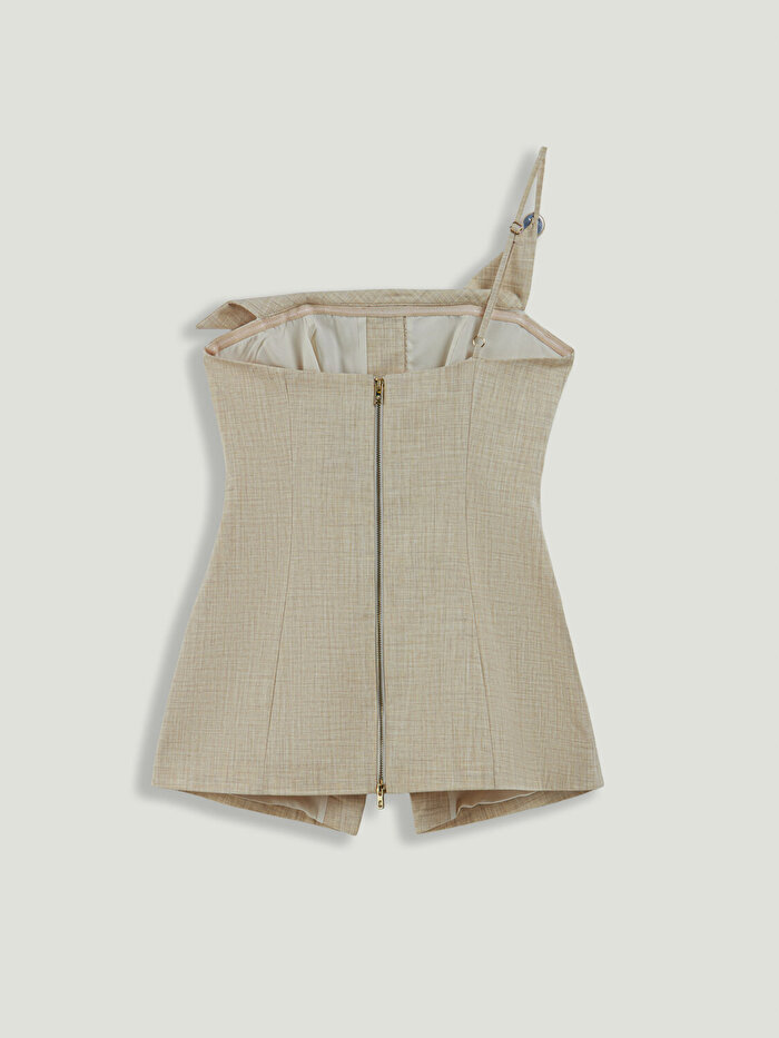 Nocturne Tek Omuz Asimetrik Yaka Bluz