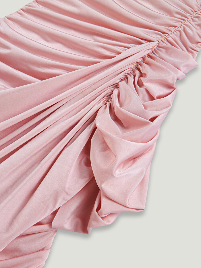 Nocturne Asimetrik Kol Detaylı Drapeli Bluz