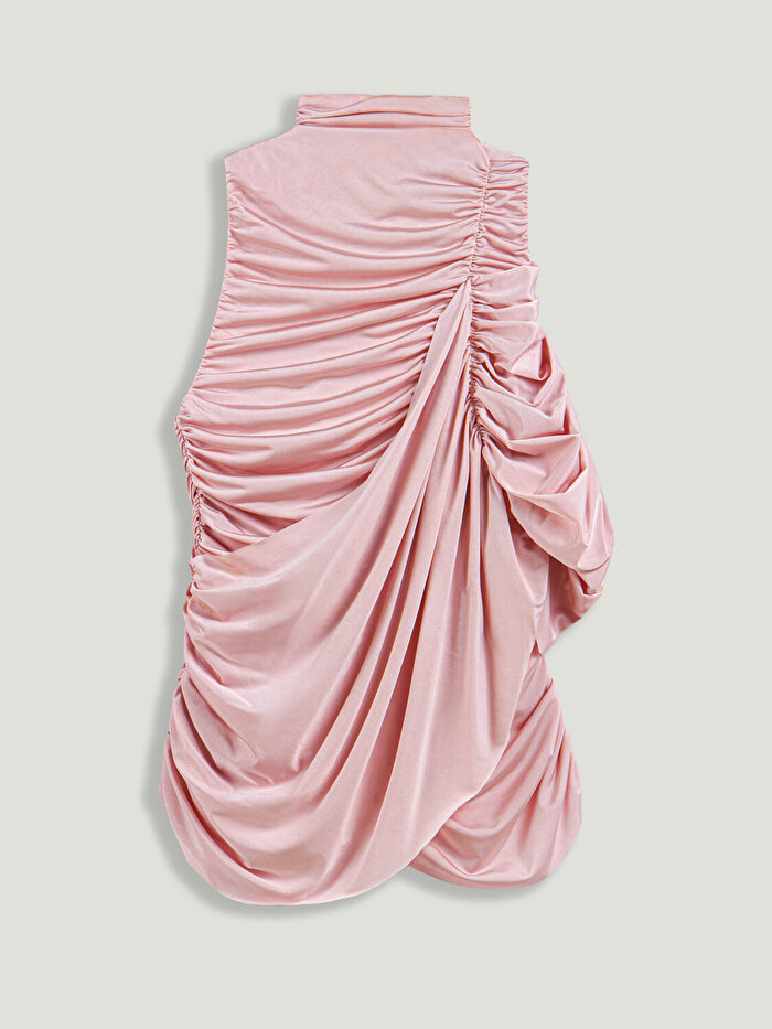 Nocturne Asimetrik Kol Detaylı Drapeli Bluz