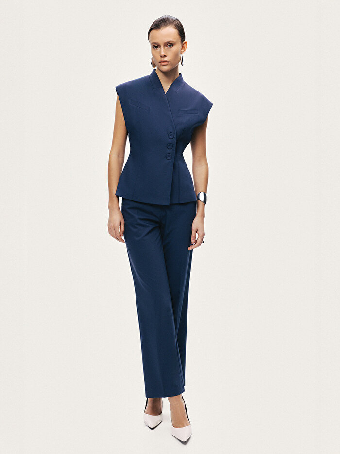 Nocturne Dik Yaka Kruvaze Yelek