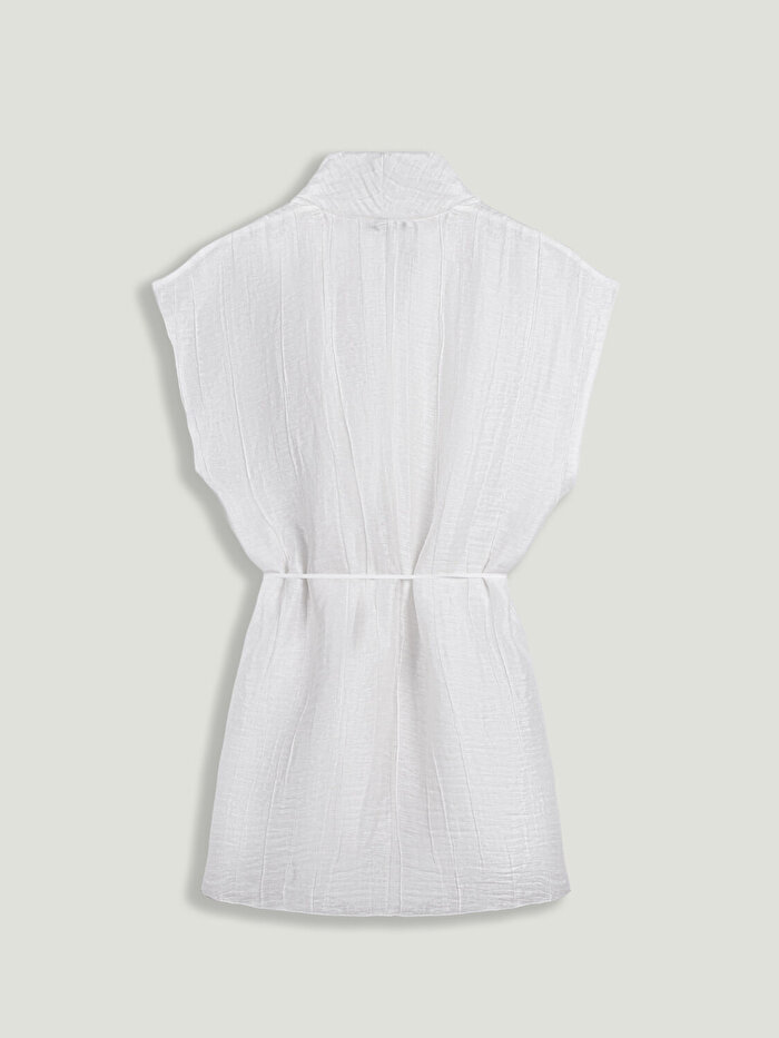 Nocturne Kırışık Detaylı Kruvaze Yelek