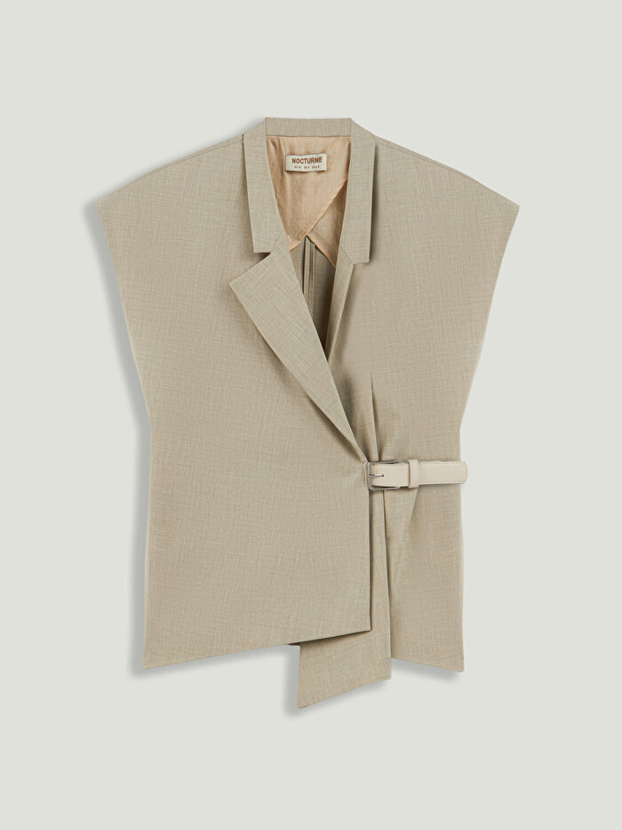 Nocturne Kemer Detaylı Kruvaze Yelek