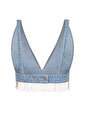 Taş Püskül Detaylı Crop top
