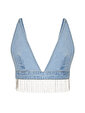 Taş Püskül Detaylı Crop top