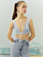 Taş Püskül Detaylı Crop top