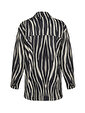 Zebra Desen Oversize Keten Gömlek