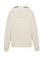 Kalp Baskılı Kapüşonlu Sweatshirt