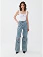 Wide Leg Jean Pantolon