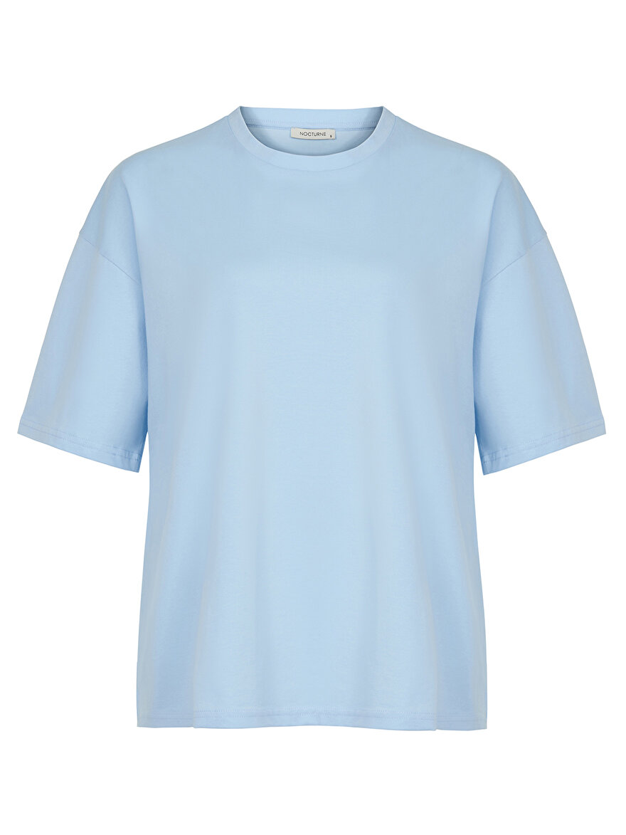 Nocturne Düşük Omuz Oversize T-Shirt