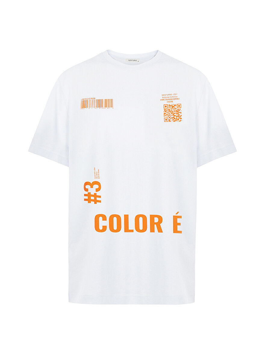 Nocturne Baskılı Oversize T-Shirt