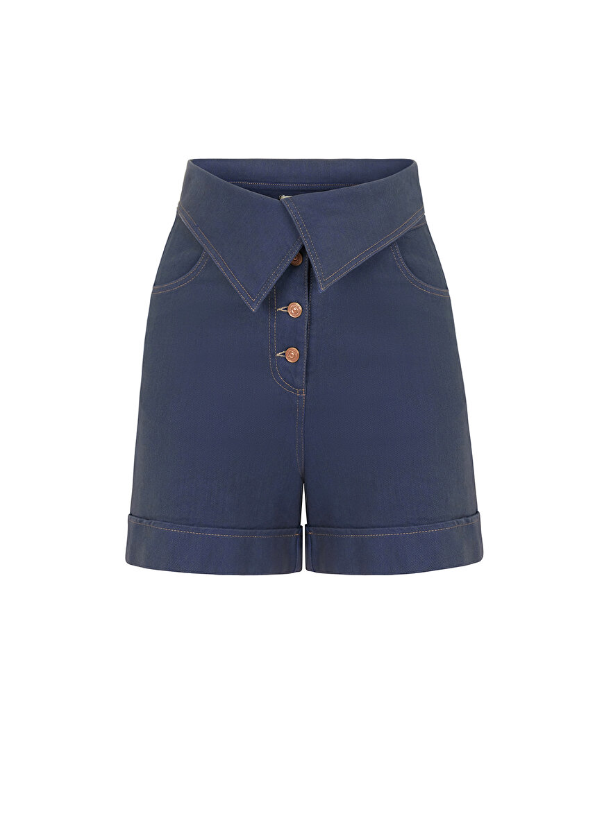 Nocturne Bel Detaylı Mini Denim Şort