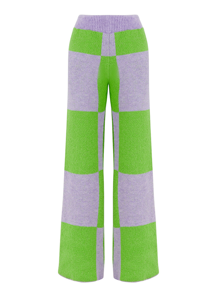Nocturne Desenli Geniş Paça Pantolon