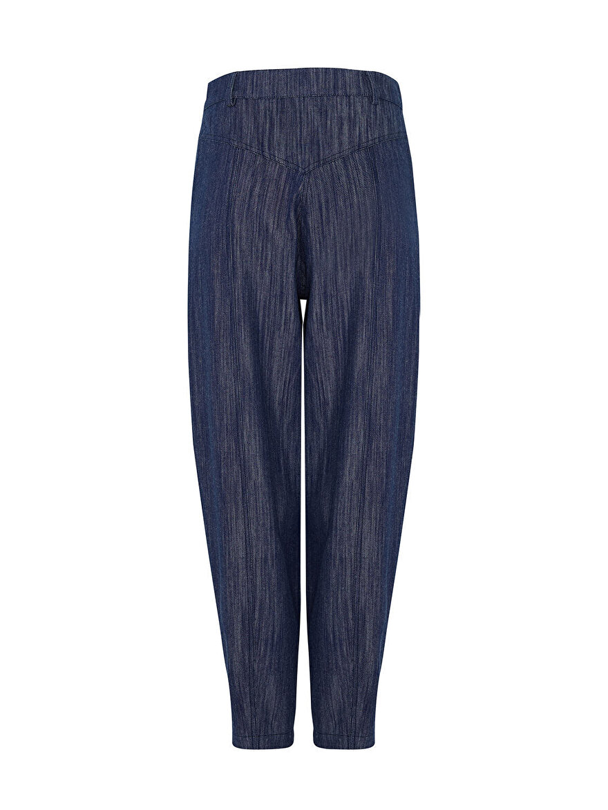 Nocturne Yüksek Bel Garnili Denim Pantolon