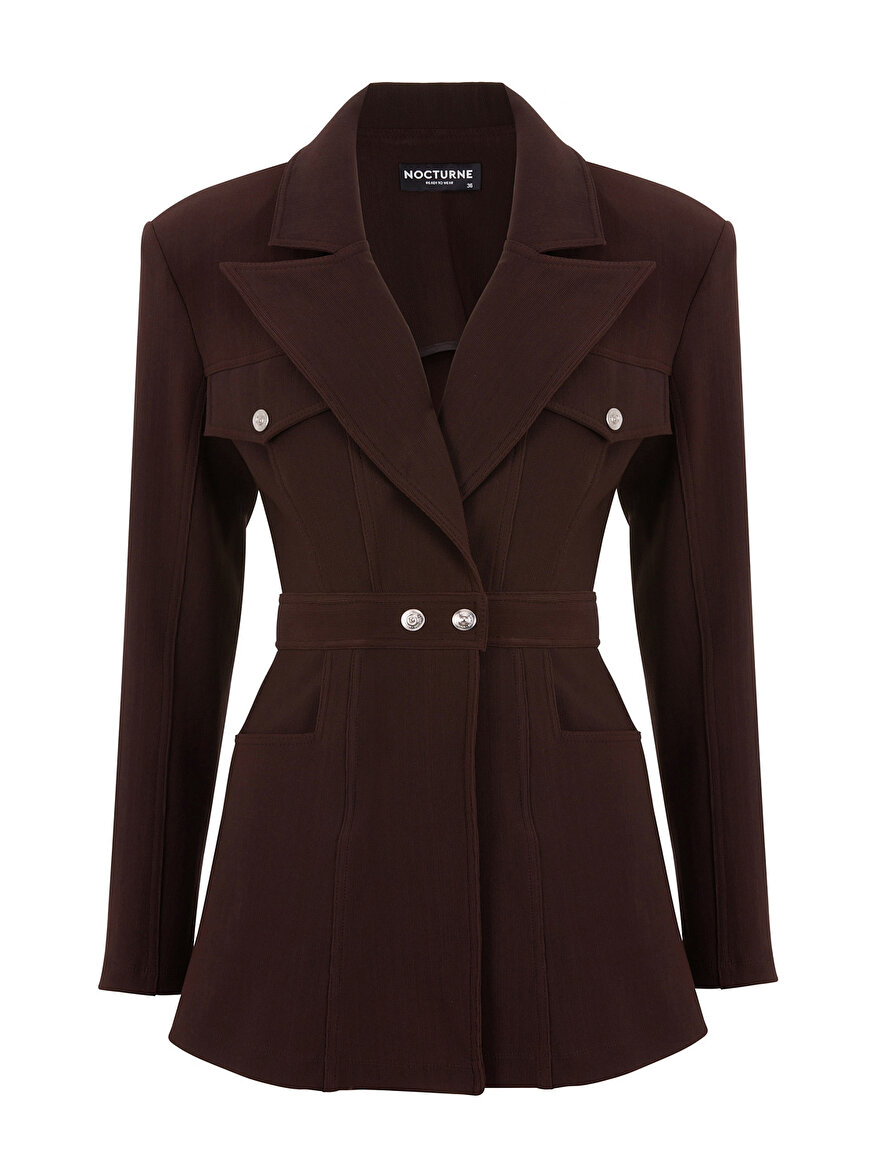 Nocturne Vatkalı Kruvaze Blazer