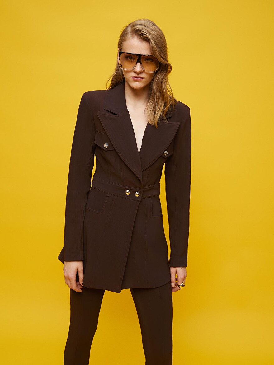 Nocturne Vatkalı Kruvaze Blazer