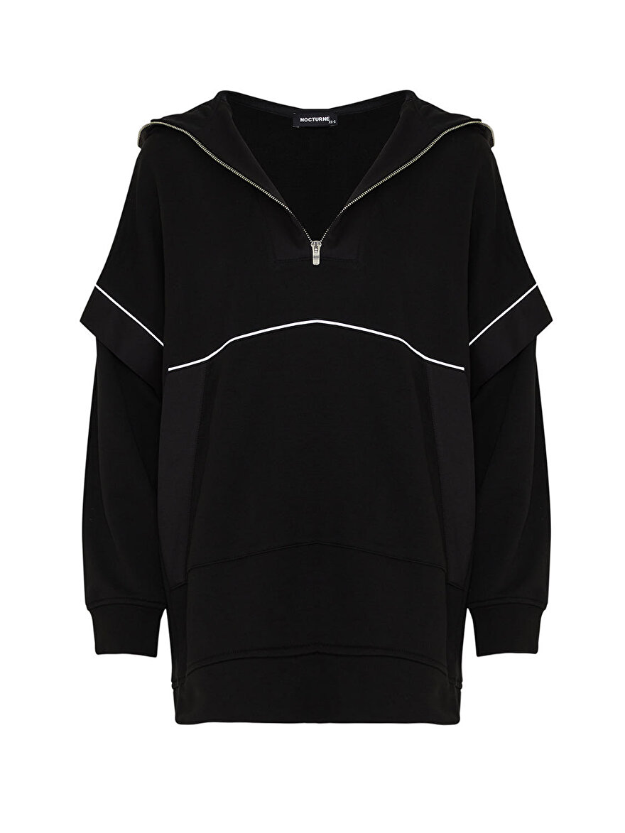 Nocturne Kapüşonlu Oversize Sweatshirt