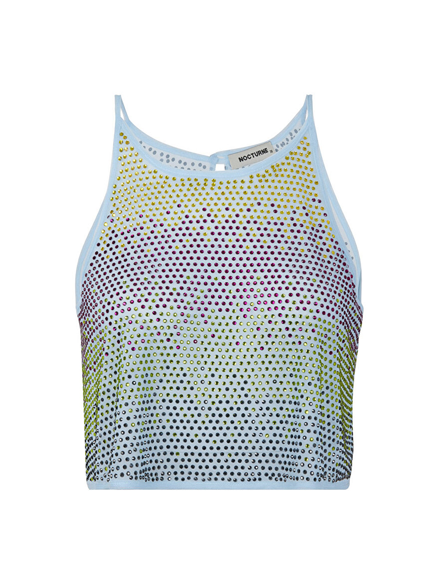 Nocturne Taş Detaylı Crop Top